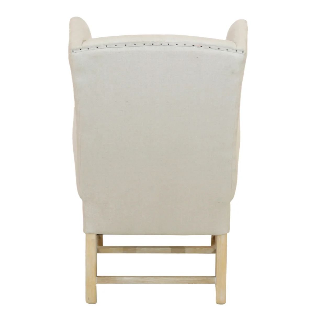 Grand Linen Wingback Chair Chairs Chairs 7