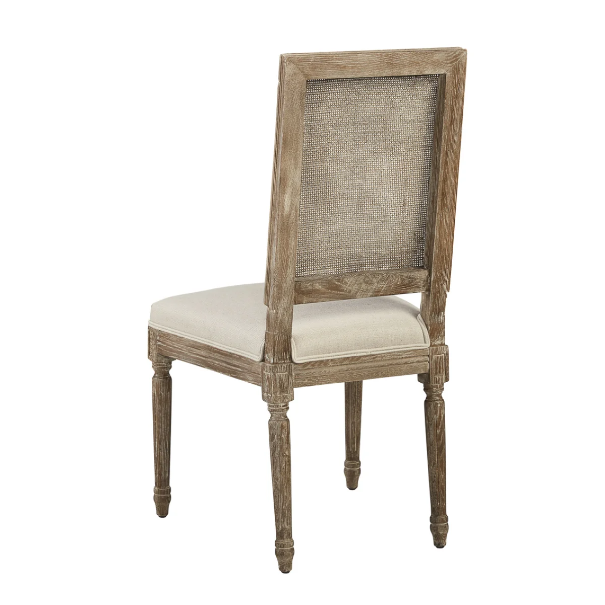 Linen & Oak Caned Back Side Chair Chairs & Benches Chairs & Benches 6