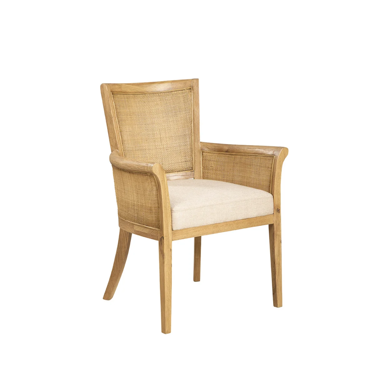 Natural Gimble Arm Chair Chairs Brown 4