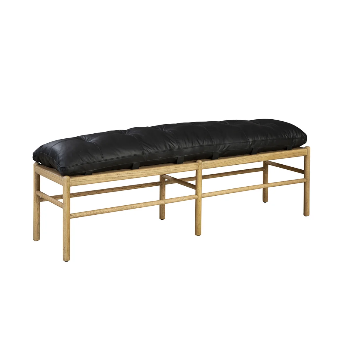 Osborne Leather Bench Chairs & Benches Brown 4