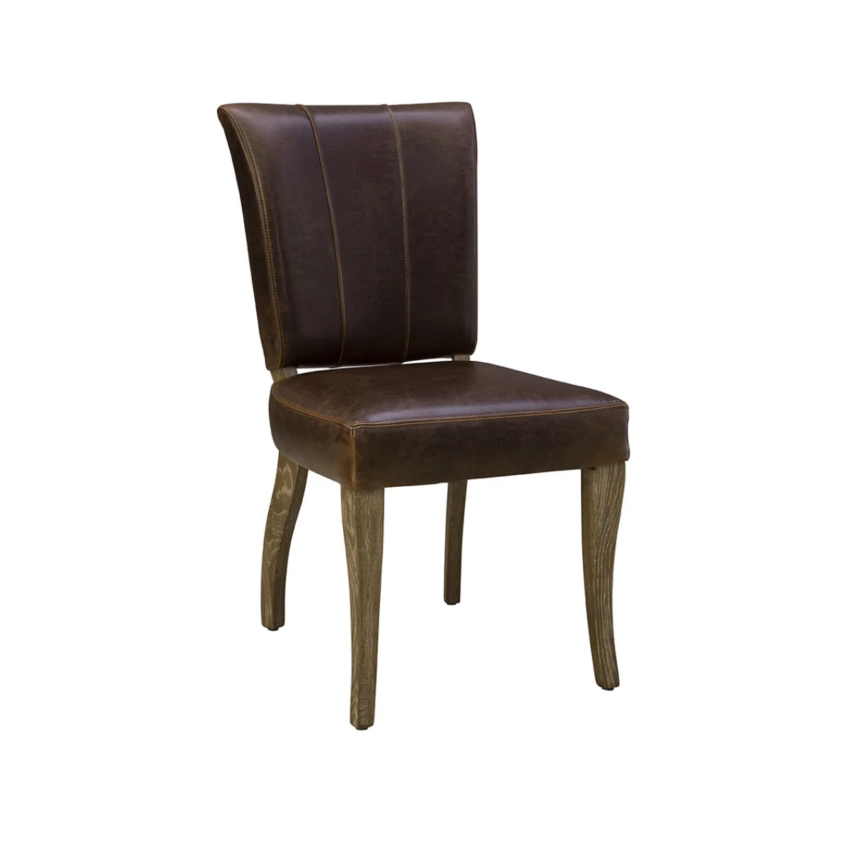 Beale Leather Side Chair Chairs & Benches Brown 4