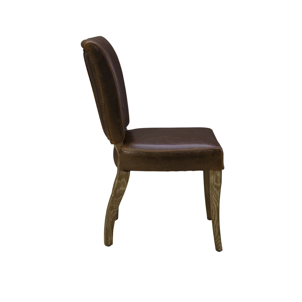Beale Leather Side Chair Chairs & Benches Brown 7
