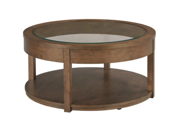 Foster Round Coffee Table Cocktail & Coffee Tables Brown 4
