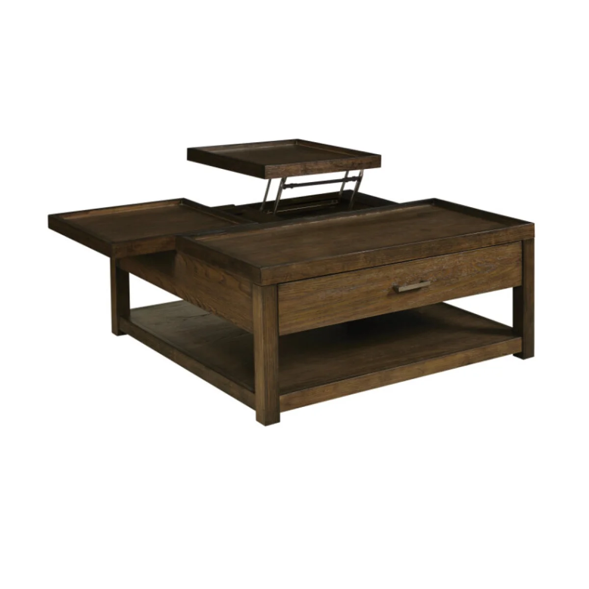 Nyles Square Lift Top Coffee Table Cocktail & Coffee Tables Brown 7