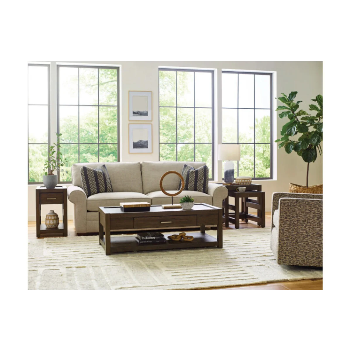 Nyles Rectangular Nesting End Table End tables Brown 7