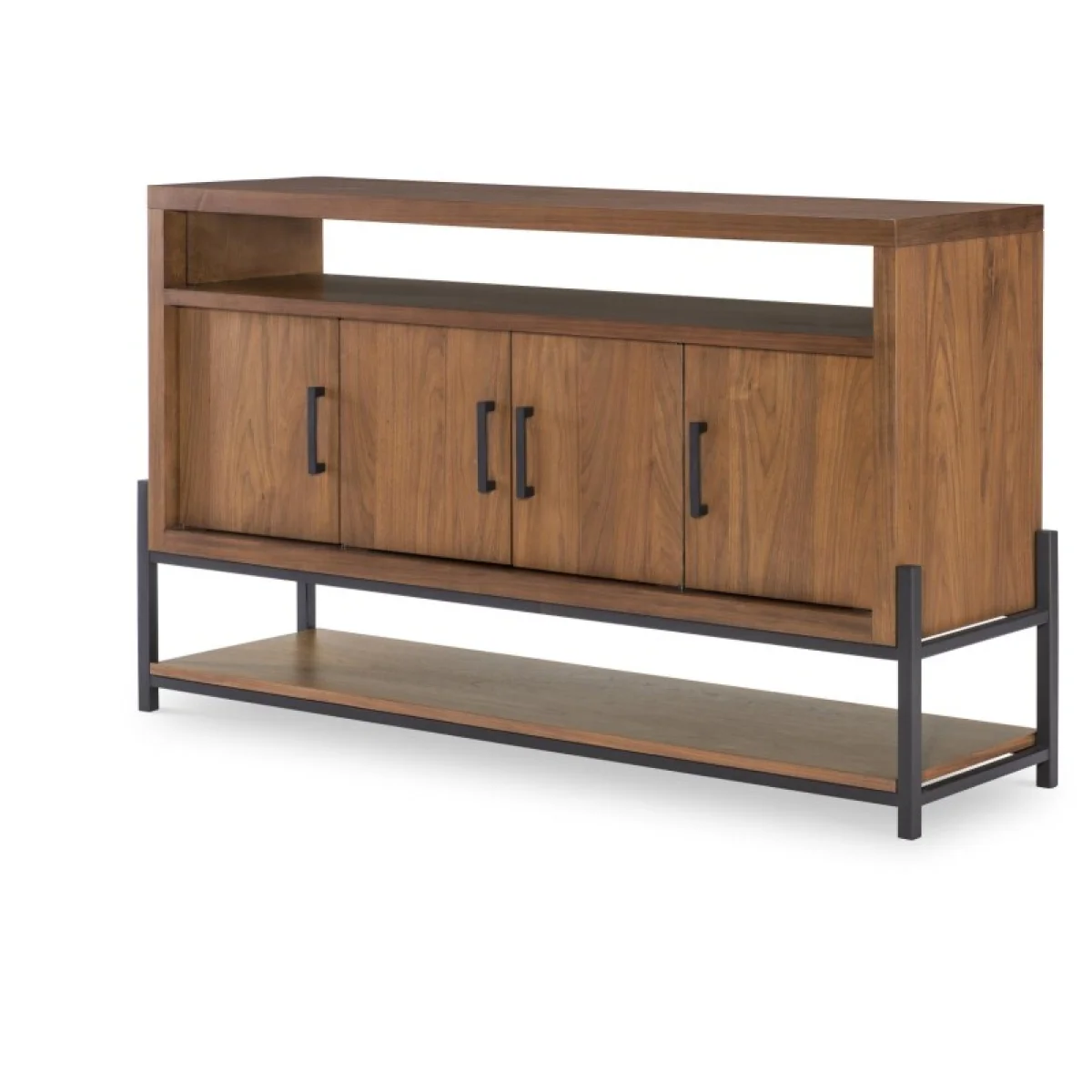 Sliding Door Buffet Dining Storage Brown 4