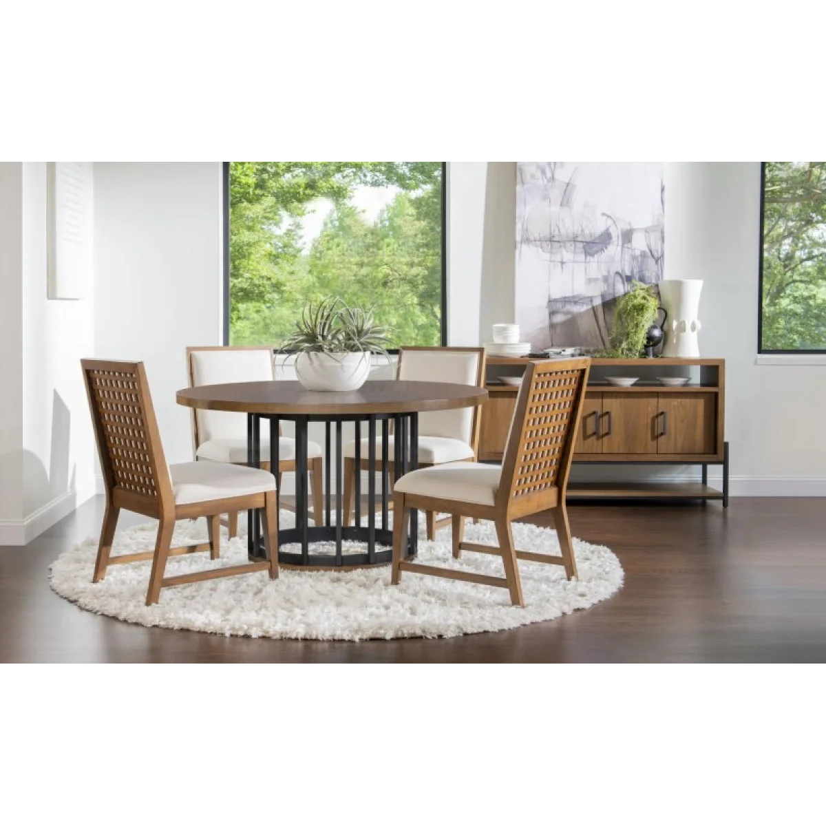 Round Dining Table Dining Tables Brown 7