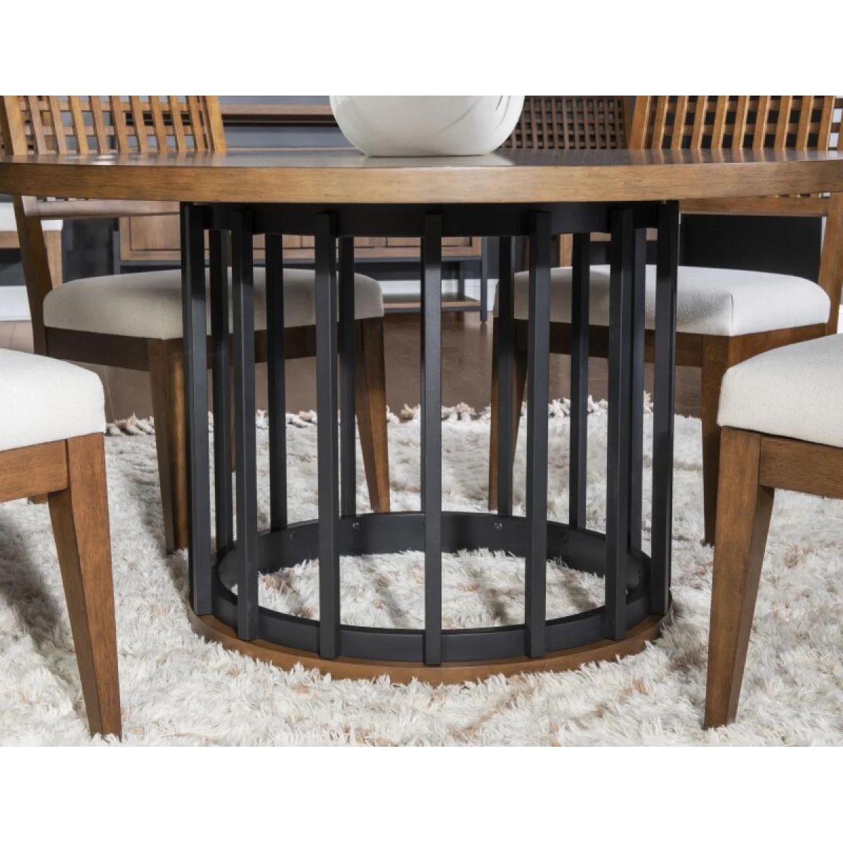 Round Dining Table Dining Tables Brown 9