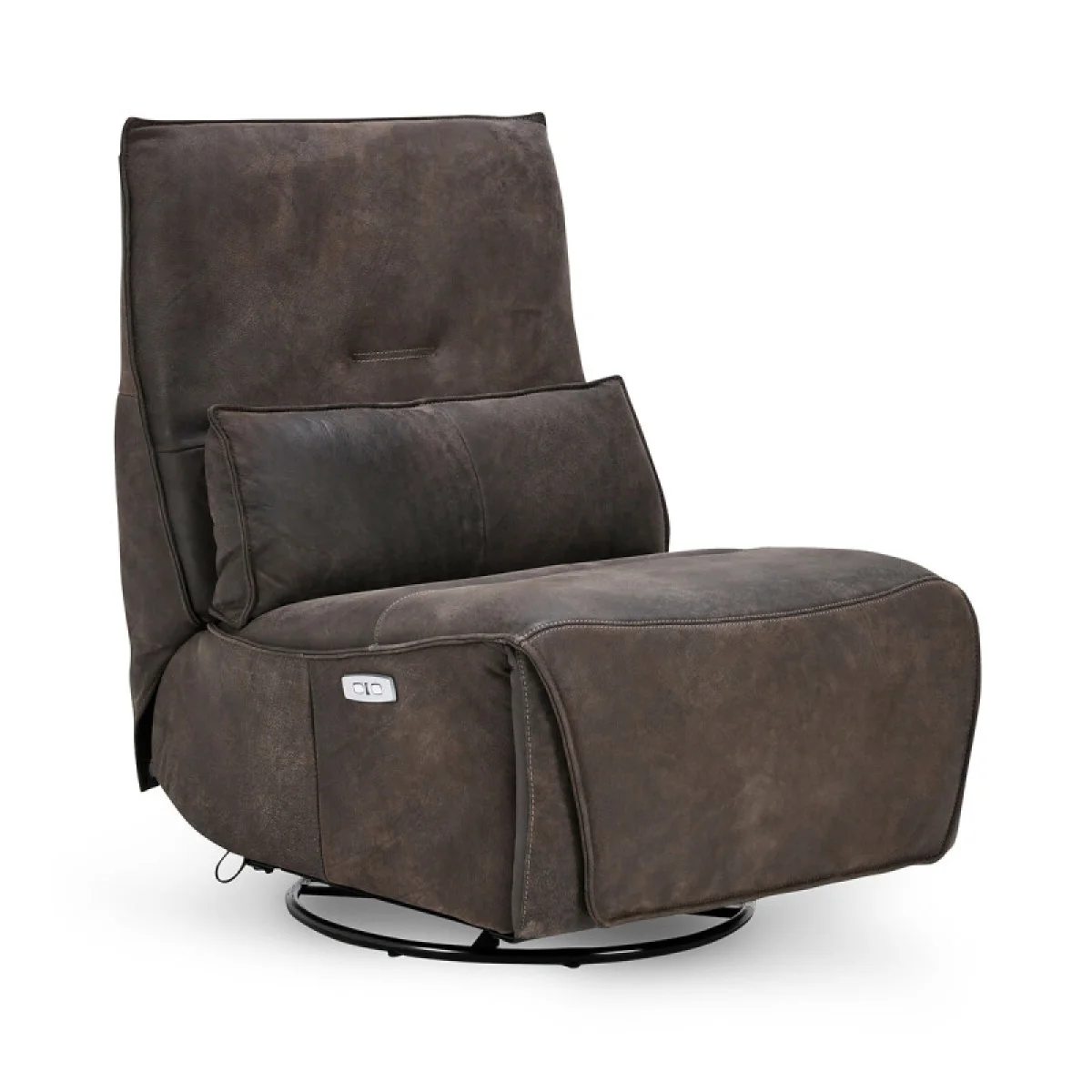 Paige Leather Swivel Power Recliner Recliners Brown 4