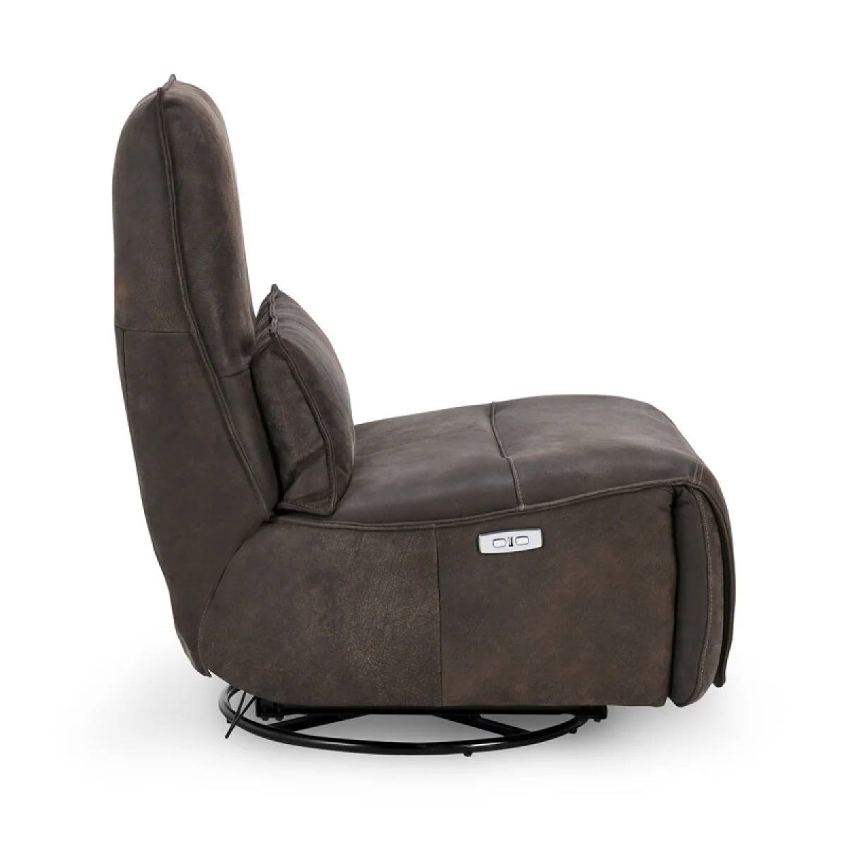 Paige Leather Swivel Power Recliner Recliners Brown 7