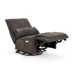 Paige Leather Swivel Power Recliner Recliners Brown 18