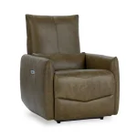 Thaya Leather Power Recliner – Earth Brown Recliners Brown 15