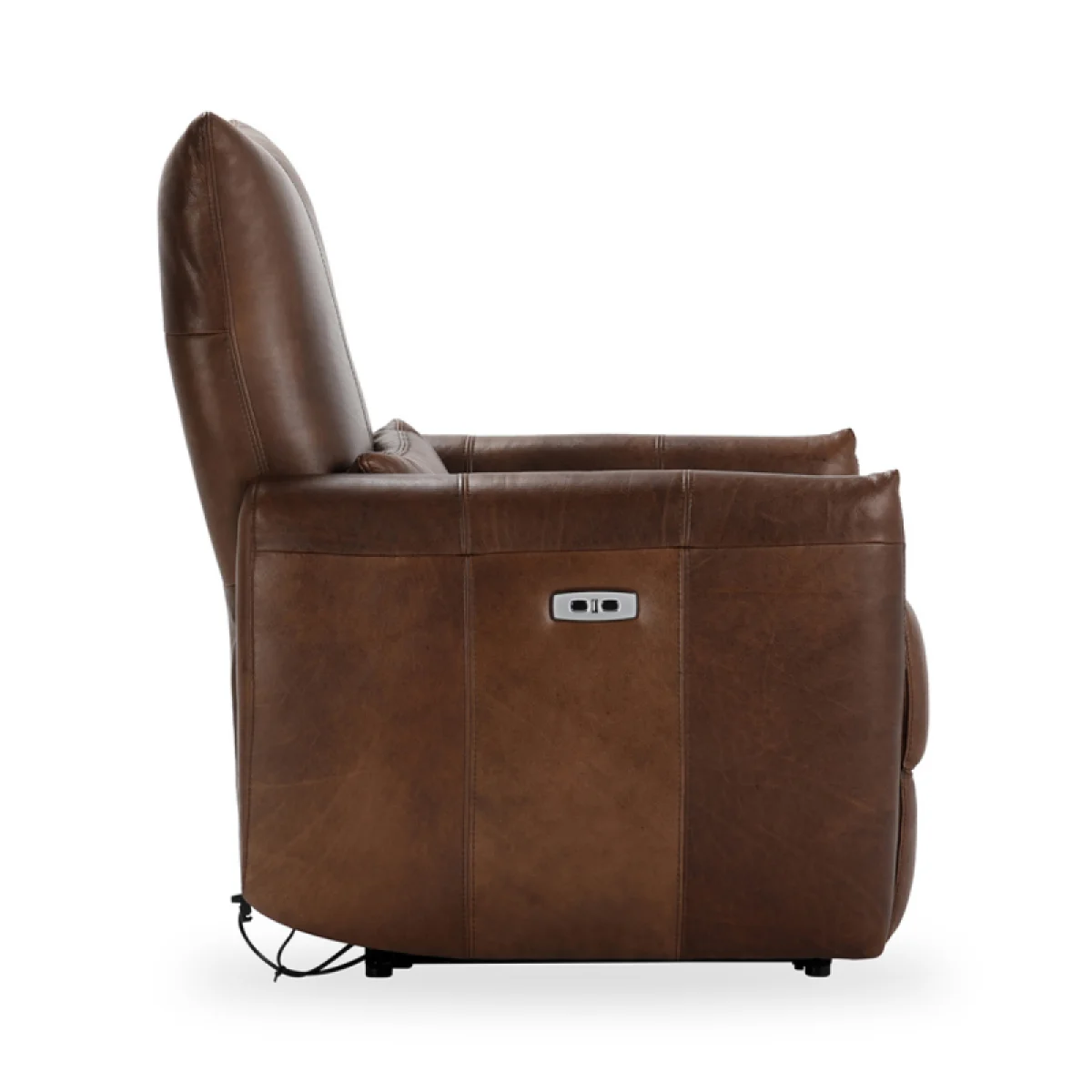 Thaya Leather Power Recliner Recliners Antique Brown 7