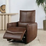 Thaya Leather Power Recliner Recliners Antique Brown 25