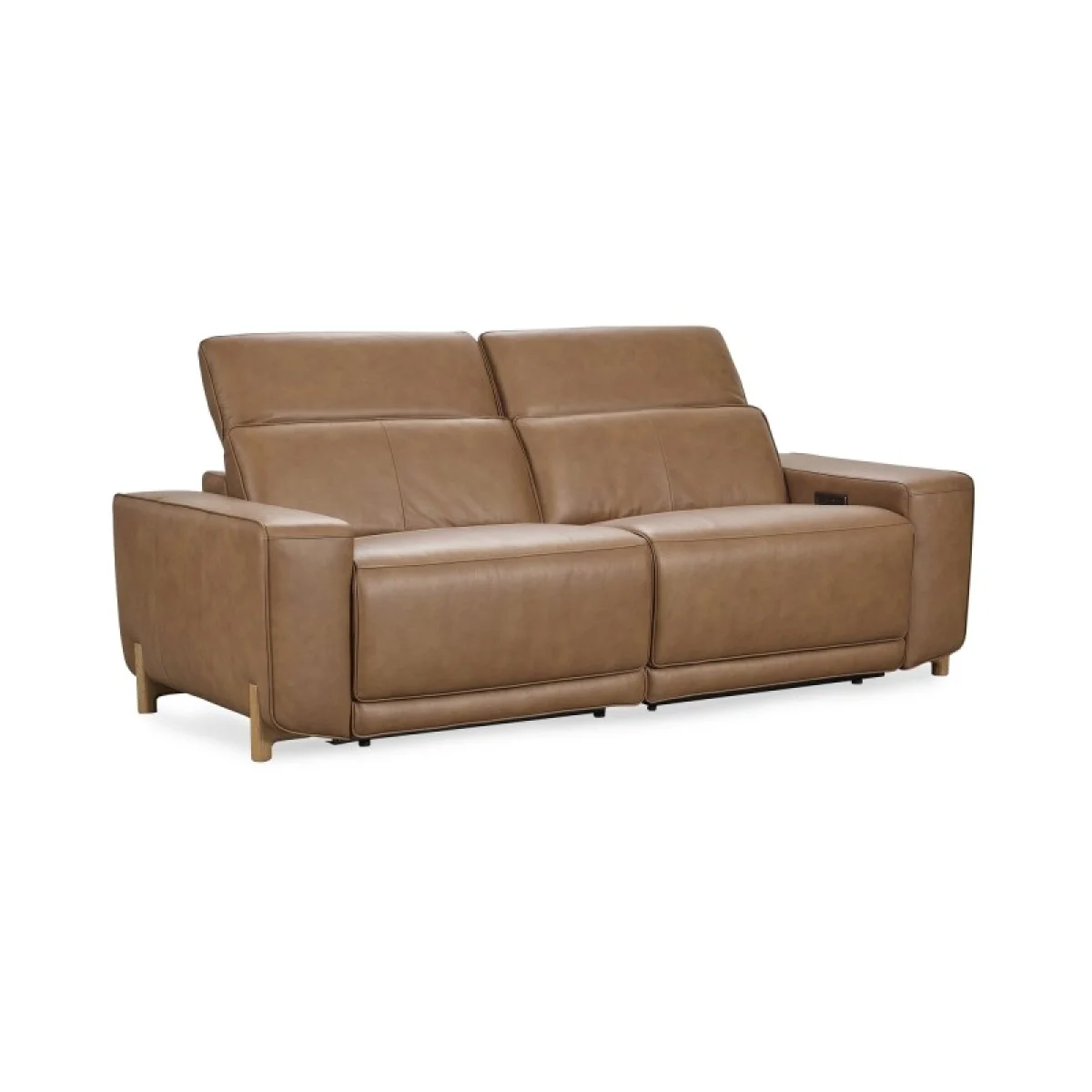 Kadon Leather Power Recliner Sofa Sofas Brown 4