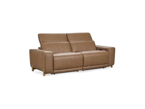 Kadon Leather Power Recliner Sofa Sofas Brown