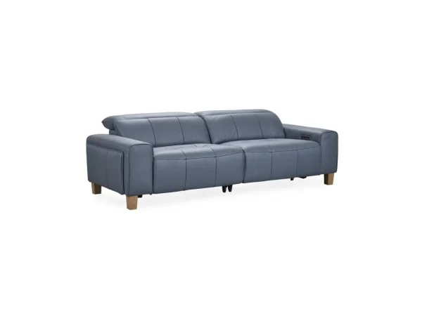 Alea Leather Power Recliner Sofa Sofas blue