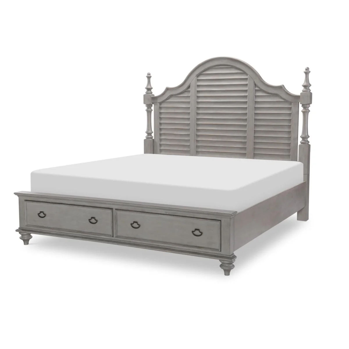 Complete Louvered Poster Bed W. Storage Fb – Queen 5/0 Beds Beds 4