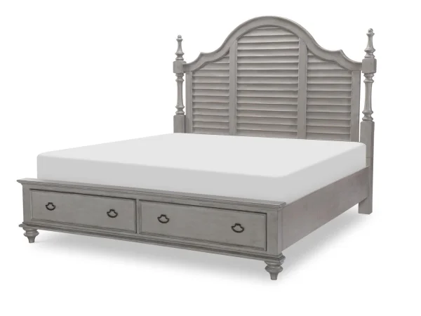 Complete Louvered Poster Bed W. Storage Fb – Queen 5/0 Beds Beds