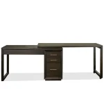 Swivel Lift-top L-desk Desks Brown 50