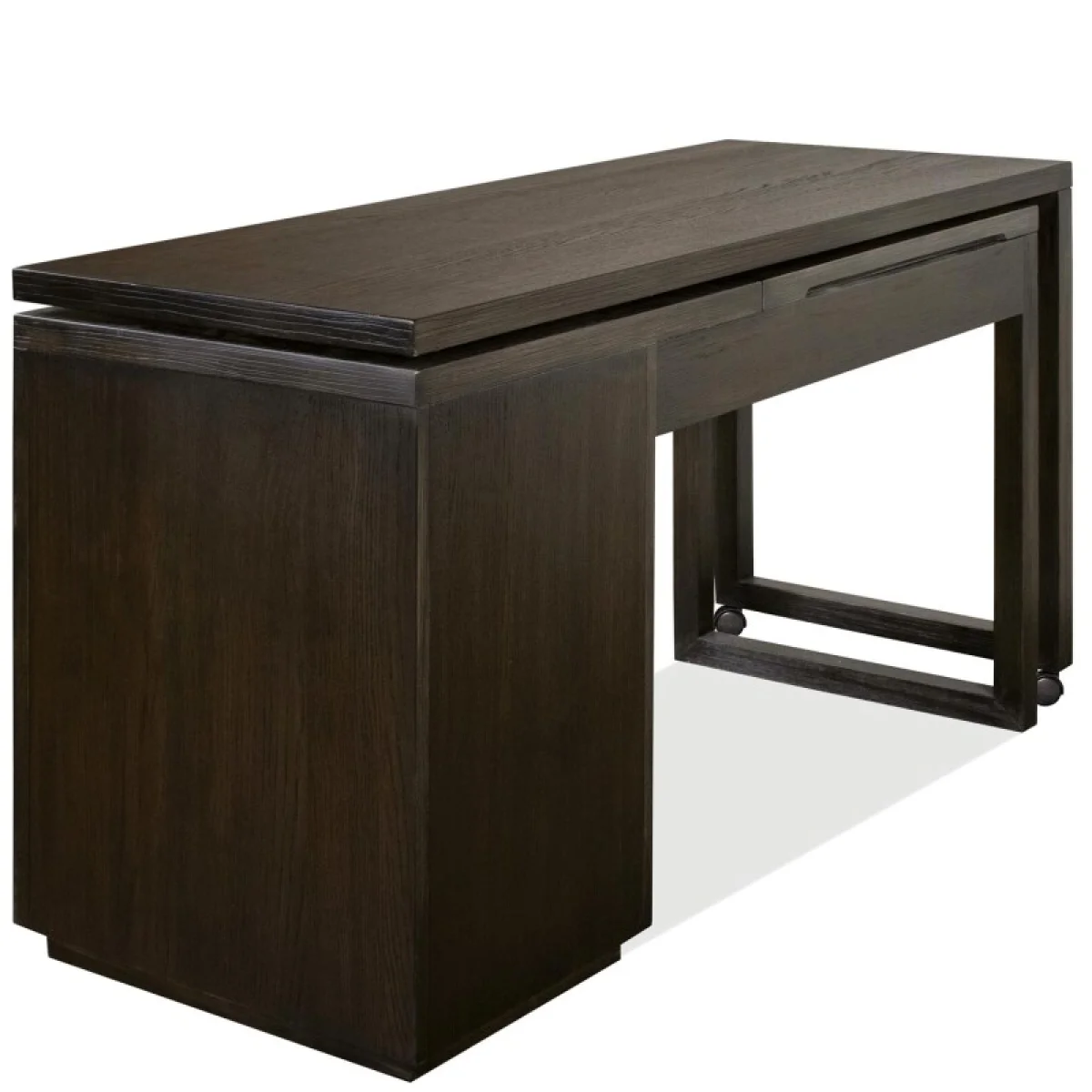 Swivel Lift-top L-desk Desks Brown 10