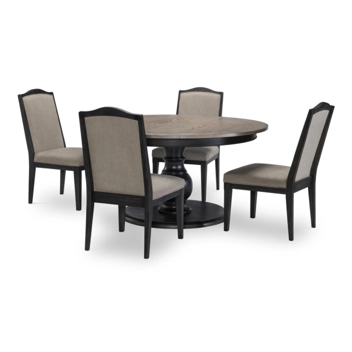 Complete Round Table Dining Sets black 7