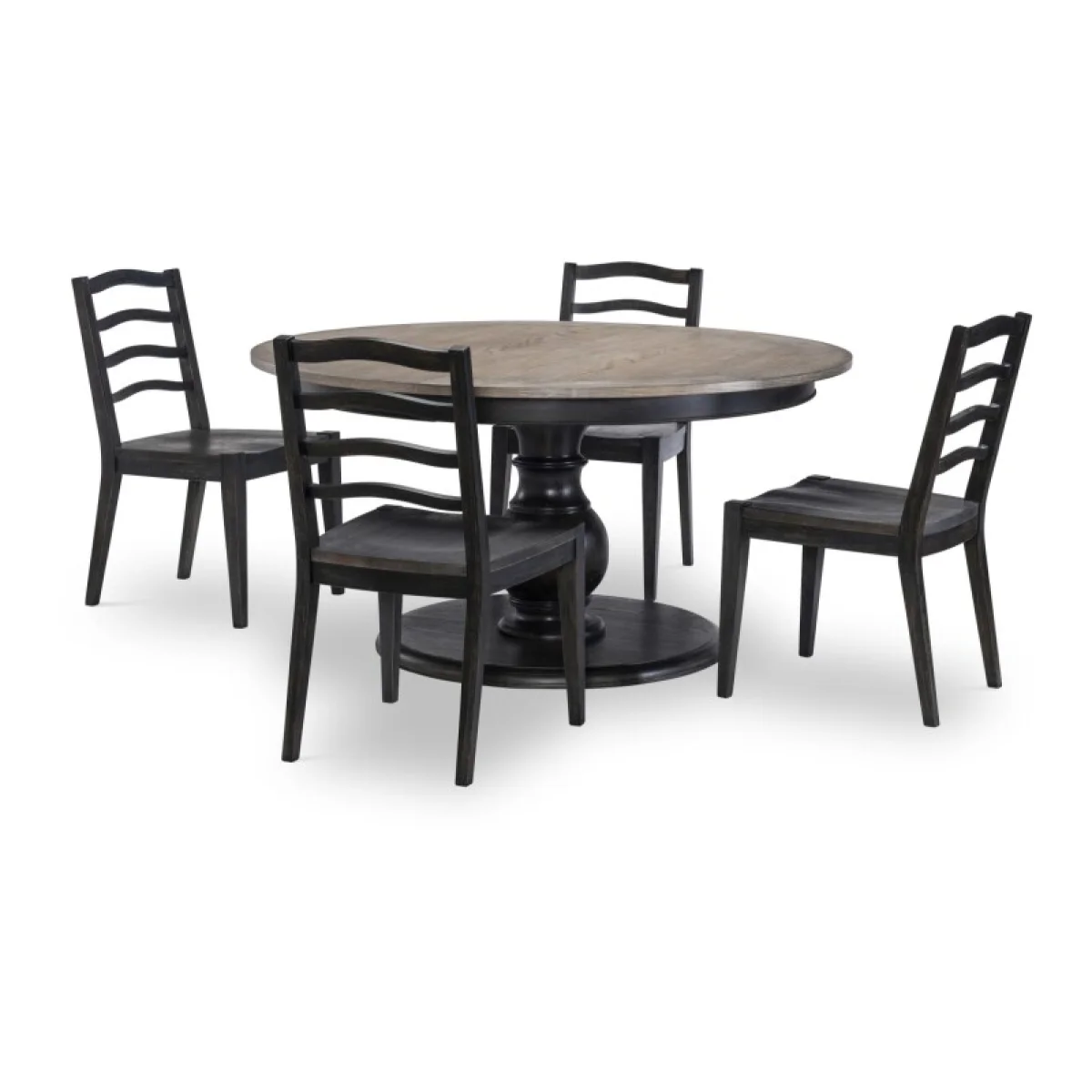 Complete Round Table Dining Sets black 11