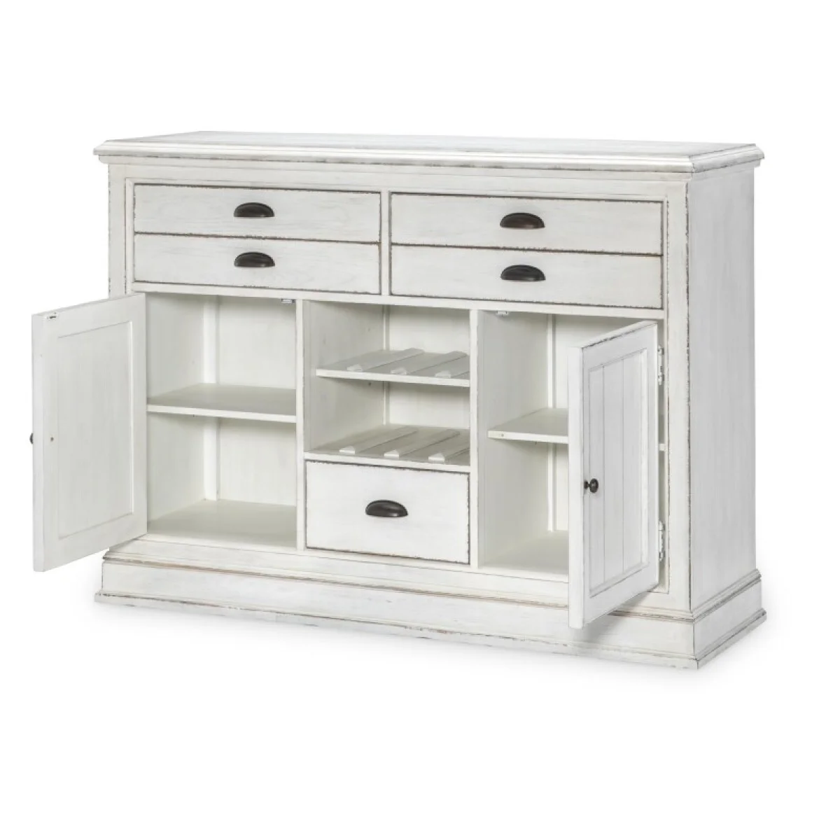Credenza Dining Storage Aged White 6