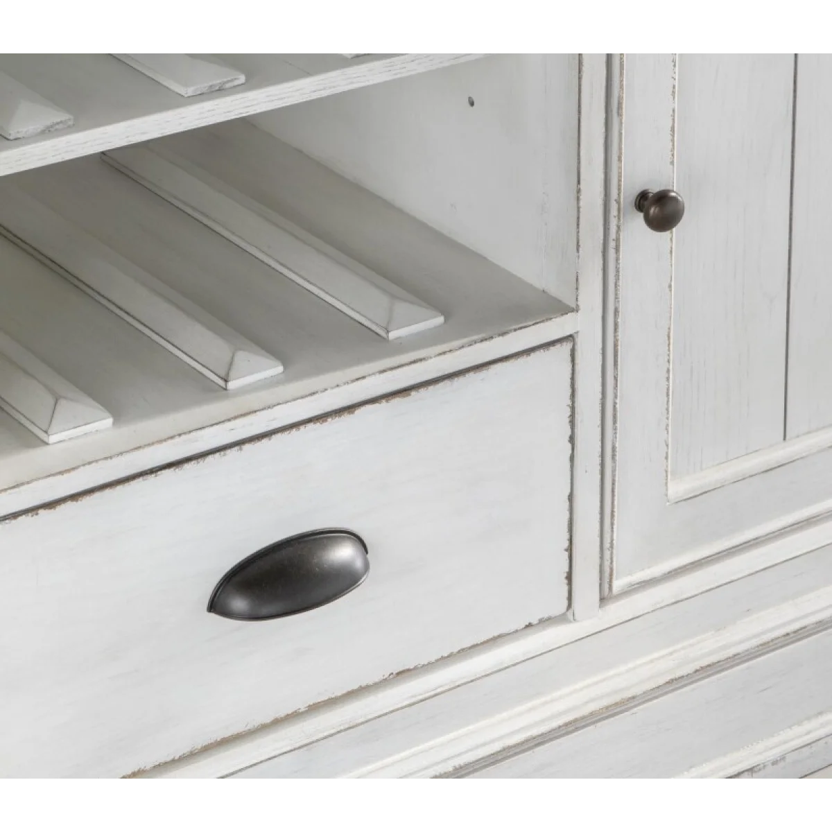 Credenza Dining Storage Aged White 12