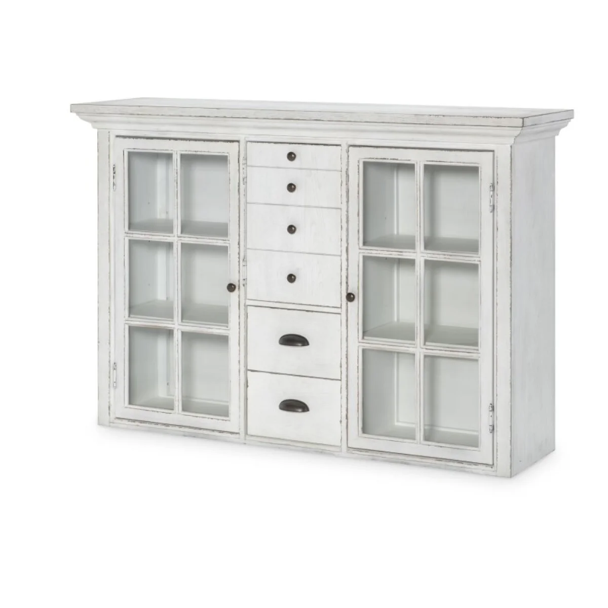 Credenza Hutch Dining Storage Aged White 4
