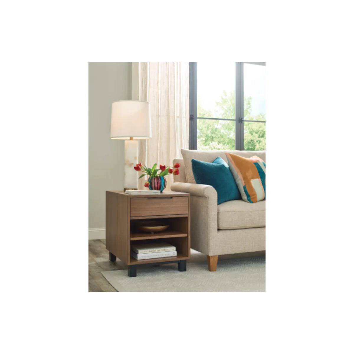Gibbs Rectangular Drawer End Table End tables Brown 6