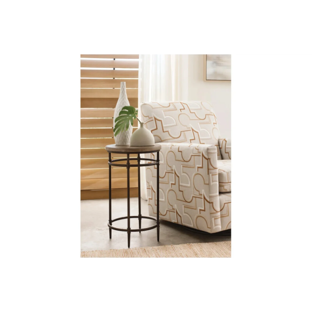 Crossroads-hamilton Round Chairside Table Chairside Tables Brown 6