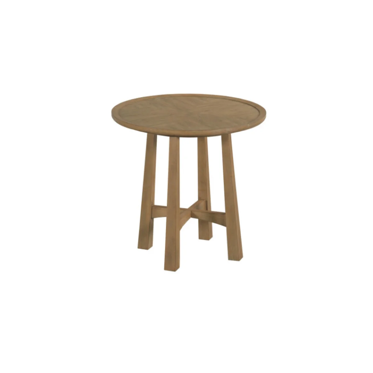 Milo Large Round End Table End tables Dark Stain 4