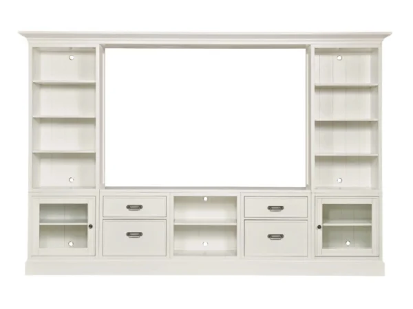 Credenza Dining Storage Cloud White And Desert Oak 22