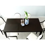 Rectangular Dining Table Dining Tables black 19