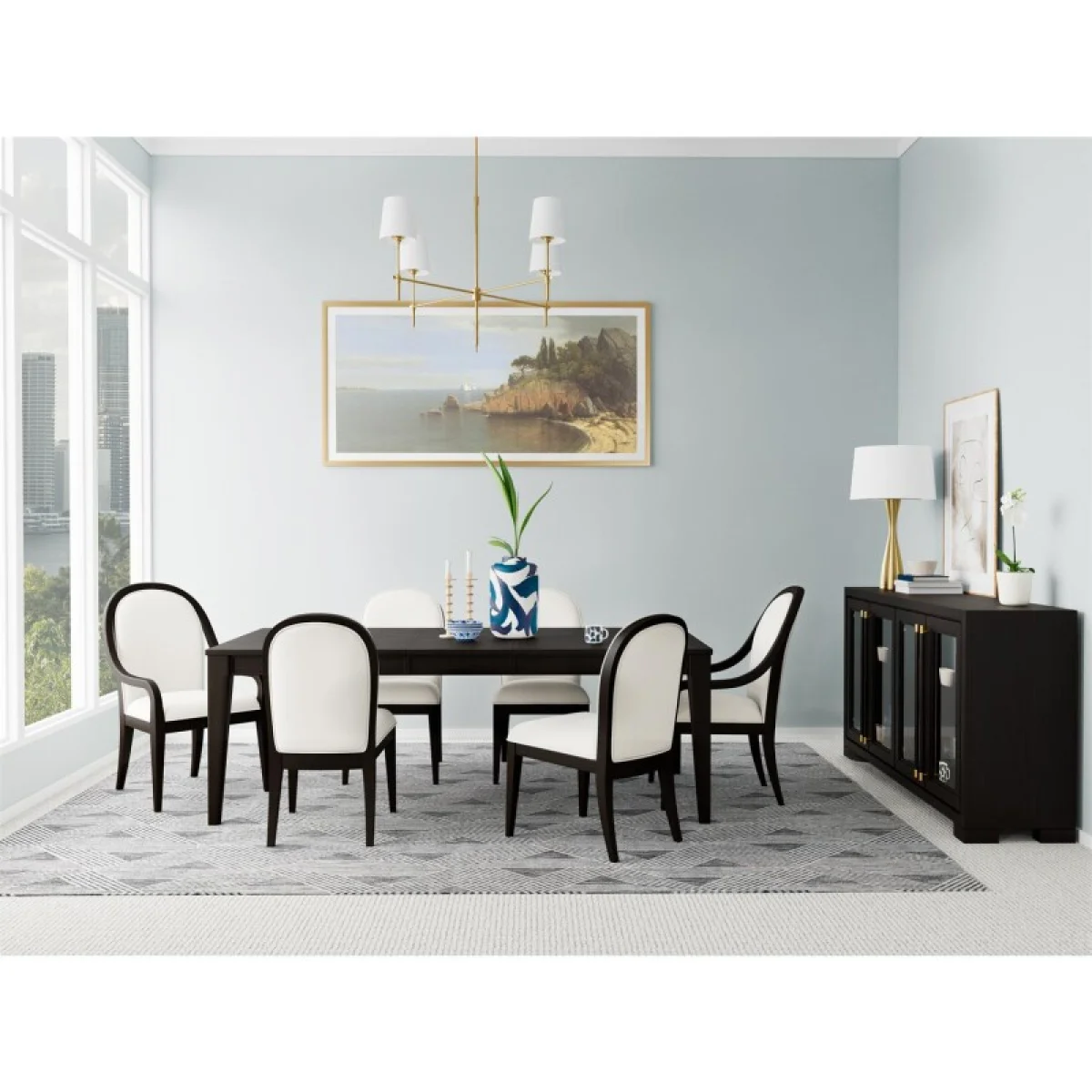 Rectangular Dining Table Dining Tables black 9