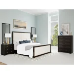 3 Drawer Nightstand Nightstands black 40