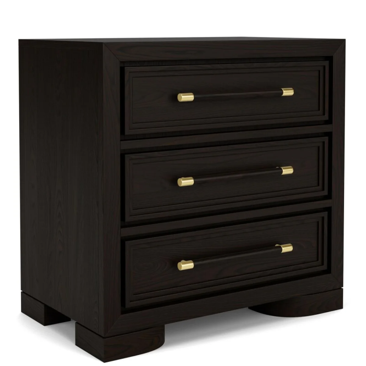 3 Drawer Nightstand Nightstands black 20
