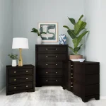3 Drawer Nightstand Nightstands black 36