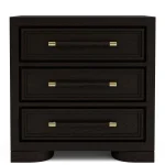 3 Drawer Nightstand Nightstands black 25