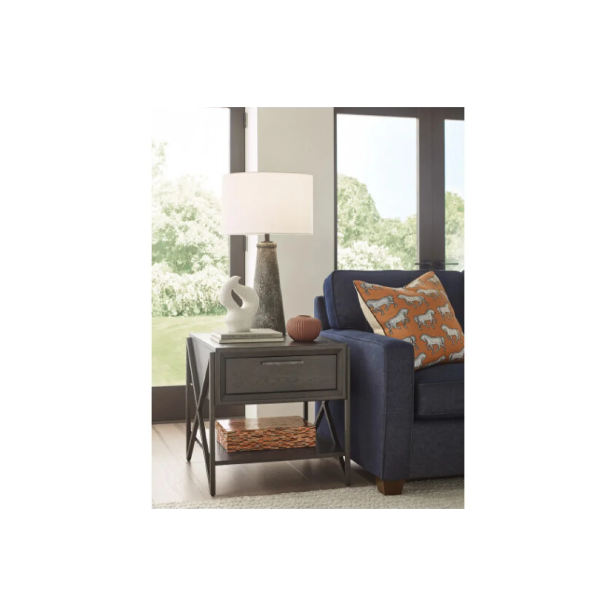 Simon Rectangular Drawer End Table End tables Brown 6