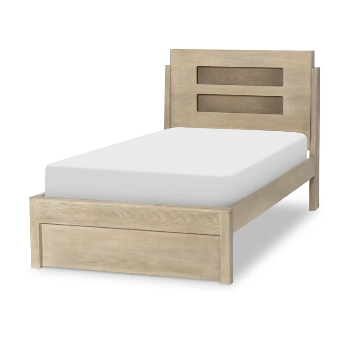 Complete Panel Bed Twin 33 Weathered Oak Finish Youth Beds Brown 4