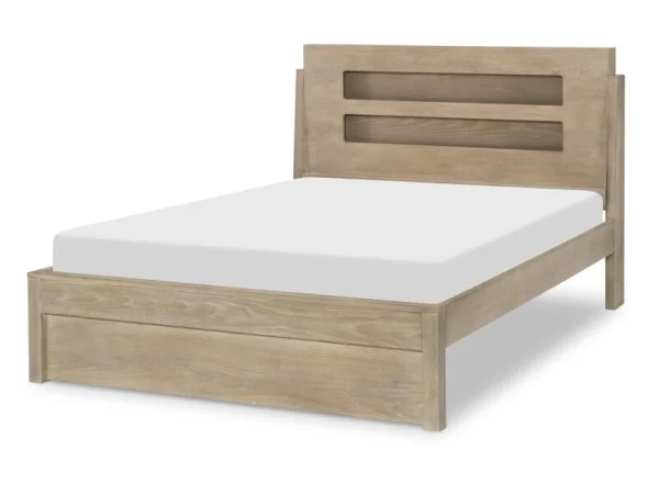 Complete Panel Bed 46 Weathered Oak Finish Youth Beds Brown