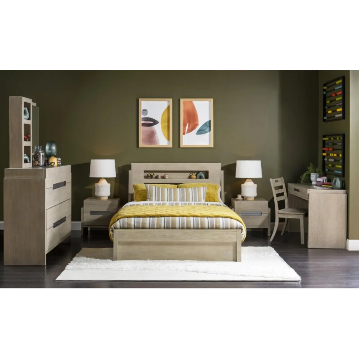 Complete Panel Bed 46 Weathered Oak Finish Youth Beds Brown 14