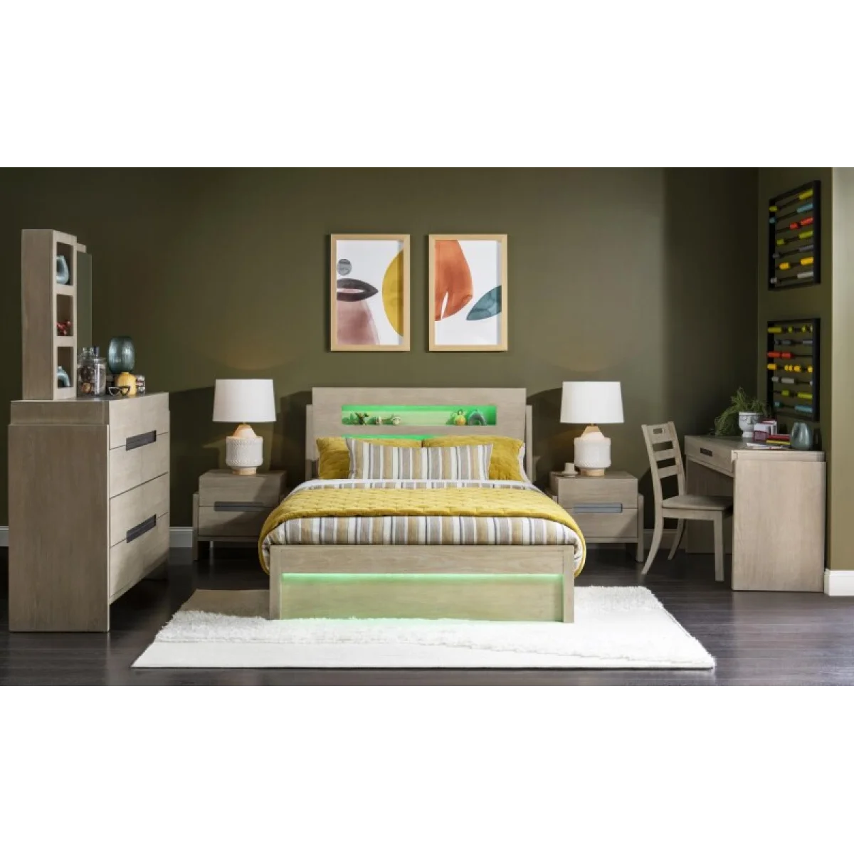 Complete Panel Bed 46 Weathered Oak Finish Youth Beds Brown 17