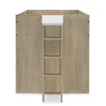 Complete Captains Bed 33 Weathered Oak Finish Youth Beds Brown 30