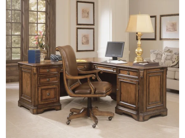 Brookhaven Executive L Right Return Desks Brown