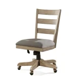 Wood Back Uph Desk Chair Office Chairs Cream 9