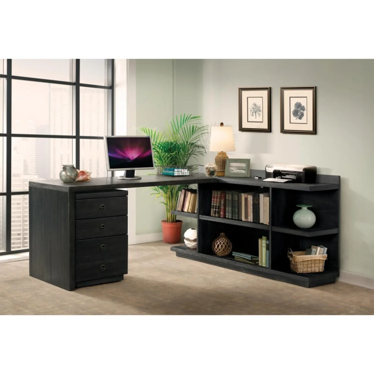 Mobile File Cabinet Office Storage black 4