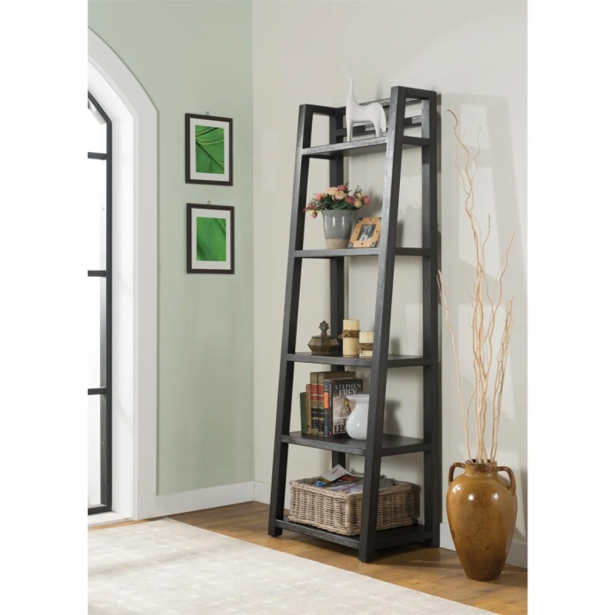 Leaning Bookcase Bookcases black 4
